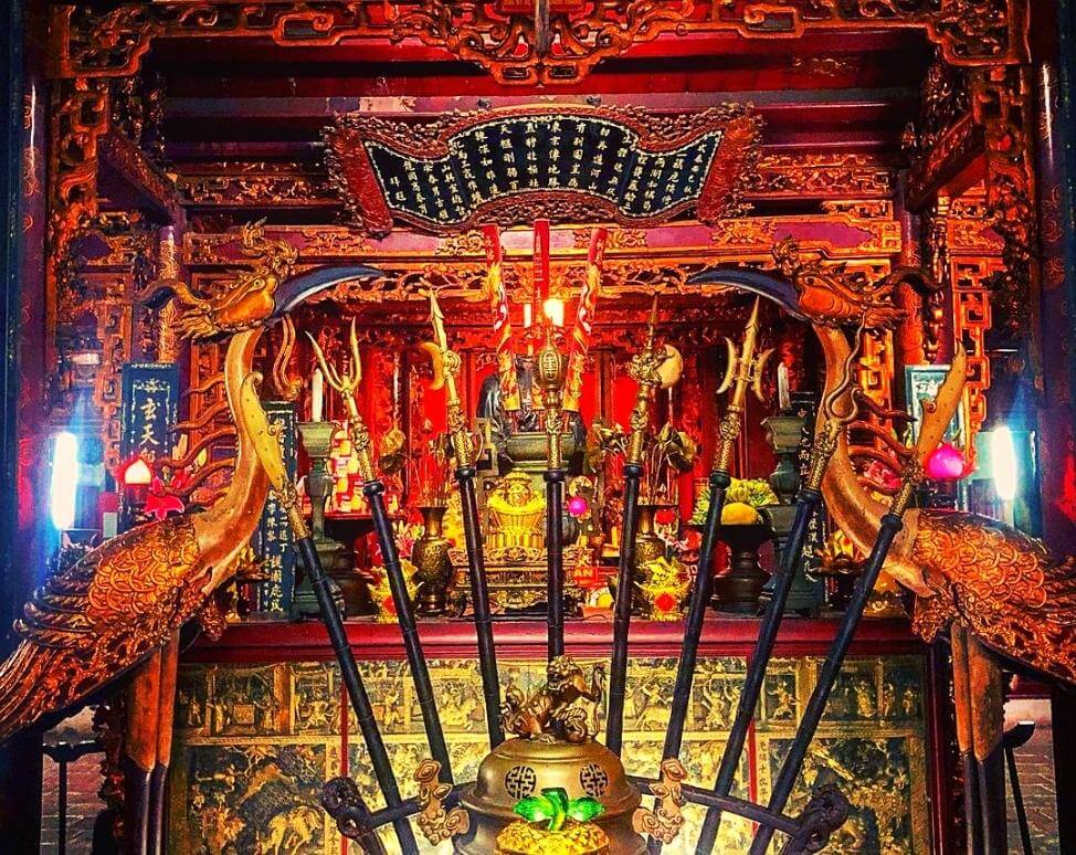 Quan Thanh Temple from the inside